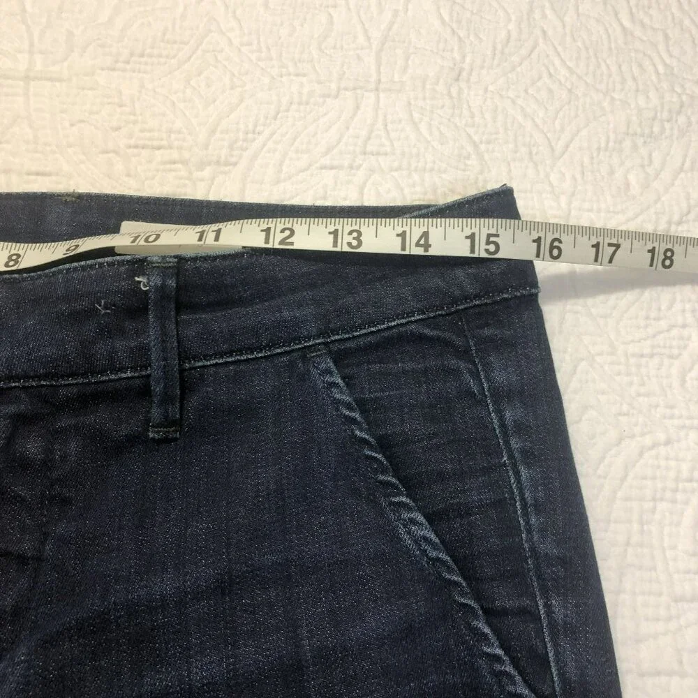 Pilcro Anthropologie Jeans Flare Denim Raw Hem & Pockets Womens Size 29